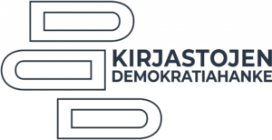 Kirjastot ja demokratia -kurssin logo